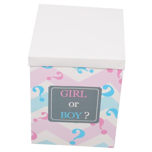 ULTECHNOVO Paper Geschlechtsenthüllungsbox für Jungen oder Dekorative Ballonkiste für Babyparty für Feierlichkeiten und Überraschungen von ULTECHNOVO