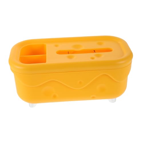 ULTECHNOVO Pappschachtel papierhandtücher servietten Küchenrollenhalter Desktop-Tissue-Spender Gewebehalter Taschentuchhalter Tischtuchspender Tischtuchhalter Halter für gesichtstücher Gelb von ULTECHNOVO