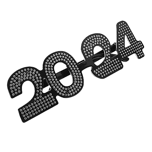 ULTECHNOVO Partybrille Schwarz mit Glitzer Sprühlack Neujahrsfest Dekorative Brille für Silvester Feier und Foto Requisiten ULTECHNOVO Partybrille Schwarz mit Glitzer Sprühlack Neujahrsfest Dekorative Brille für Silvester Feier und Foto Requisiten von ULTECHNOVO