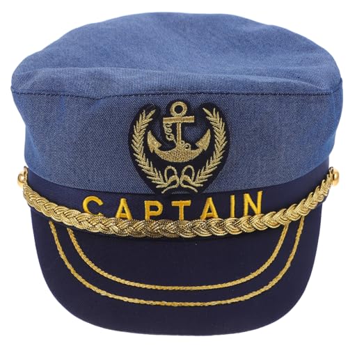 ULTECHNOVO Partyhut Matrosenmütze Frauen Matrosenmütze Matrosenhut Navy Sailor Hut Bootsmützen Für Männer Matrosenmützen Kapitänsmütze Für Damen Kapitänsmütze Für Herren Polyester von ULTECHNOVO