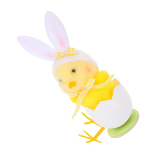 ULTECHNOVO Plüsch Huhn mit Hasenohren und Eier Schale für Ostern Figur für Fröhliche Frühjahrsdekoration für Partyspiele und Osterkörbchen Füllung von ULTECHNOVO