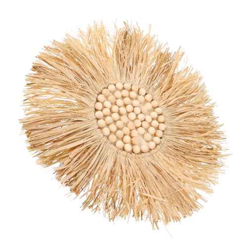 ULTECHNOVO Raffiabast Wanddekoration mit Holzperlen Handgefertigter Boho Wandbehang für Wohnzimmer und Schlafzimmer Rustikale Wanddeko im Nordischen Design zur Heimdekoration ULTECHNOVO Raffiabast Wanddekoration mit Holzperlen Handgefertigter Boho Wandbehang für Wohnzimmer und Schlafzimmer Rustikale Wanddeko im Nordischen Design zur Heimdekoration von ULTECHNOVO