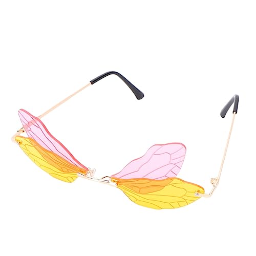 ULTECHNOVO Randlose Libellenflügel Partybrille Damen Herren Kreative Flügel Form Fotoaccessoire für und Karneval ULTECHNOVO Randlose Libellenflügel Partybrille Damen Herren Kreative Flügel Form Fotoaccessoire für und Karneval von ULTECHNOVO