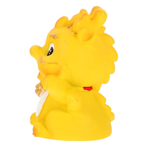 ULTECHNOVO Resin Chinesische Drachenfigur Tischdekoration Stehend Festliche Feng Shui Statue für Büro und Zuhause Detailreiche Handwerkskunst Langlebige Farbgebung als für Wohlstand und Glück von ULTECHNOVO