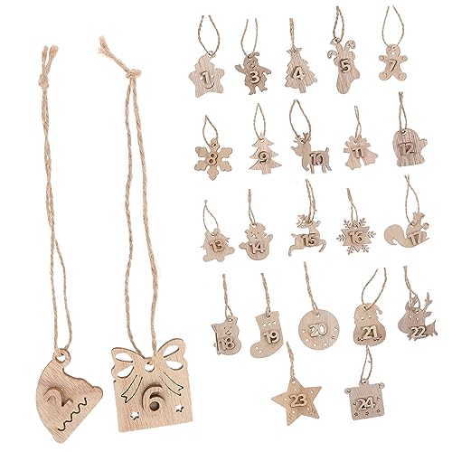 ULTECHNOVO Teiliges Adventskalender aus Holz mit Zahlenanhängern DIY Weihnachtsbaum Schmuck Hängende Kalender Tags Personalisierbare Weihnachtsdekoration für Wand Tür und Festtagsambiente ULTECHNOVO Teiliges Adventskalender aus Holz mit Zahlenanhängern DIY Weihnachtsbaum Schmuck Hängende Kalender Tags Personalisierbare Weihnachtsdekoration für Wand Tür und Festtagsambiente von ULTECHNOVO