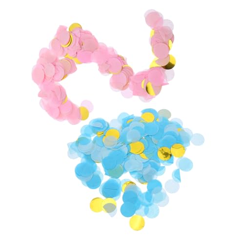 ULTECHNOVO Teiliges Gender Reveal Konfetti Rundes Papier in Blau und Eventkonformes Streudeko für Shower Tischdekoration Reißfest Einfach zu Reinigen Gesamtgewicht von ULTECHNOVO