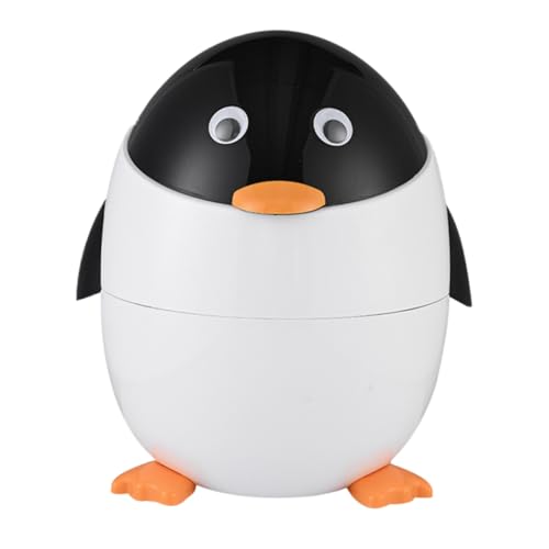 ULTECHNOVO Tierförmiger Mülleimer Niedlicher Pinguin Abfallkorb mit Deckel für Kinderzimmer Wohnzimmer und Moderner Dekorativer Mülleimer mit Großem Fassungsvermögen von ULTECHNOVO