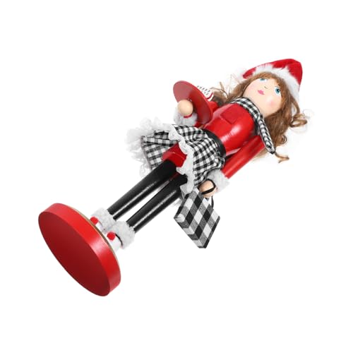 ULTECHNOVO Traditionelle Holzfigur Dame Weihnachtsdeko für Tisch Regal ca Farbenfrohes Ornament aus Holz für Festliche und Liebevolle ULTECHNOVO Traditionelle Holzfigur Dame Weihnachtsdeko für Tisch Regal ca Farbenfrohes Ornament aus Holz für Festliche und Liebevolle von ULTECHNOVO
