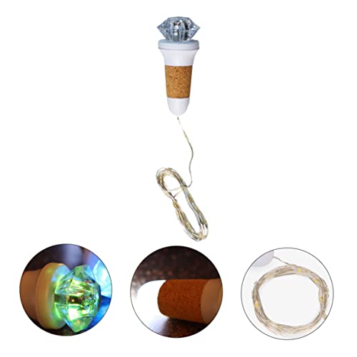 ULTECHNOVO USB Weinflaschenverschluss Licht mit Bunten LED Lichtern USB Ladbare Korkenlampe für Romantische Energiesparend und für Partys von ULTECHNOVO