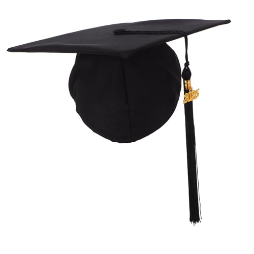 ULTECHNOVO Verstellbare Abschlusskappe mit Traditioneller Quaste Polyester Doktorhut für Hochschul Absolventen Komfortabler Bachelor Hut für Abschlussfeiern und Fotorequisiten von ULTECHNOVO