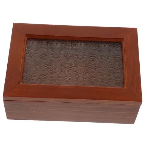 ULTECHNOVO Vintage Holz Aufbewahrungsbox mit Glasfenster Schmuck Organizer für Schreibtisch Kommode Kleine Dekorative für Schmuckaufbewahrung ULTECHNOVO Vintage Holz Aufbewahrungsbox mit Glasfenster Schmuck Organizer für Schreibtisch Kommode Kleine Dekorative für Schmuckaufbewahrung von ULTECHNOVO