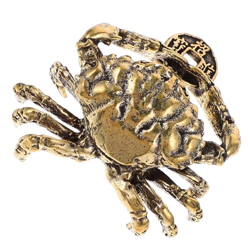 ULTECHNOVO Vintage Messing Krabbe Dekofigur Robuste Tischskulptur für Wohnräume Handwerkskunst Langlebig als für Familie und Freunde von ULTECHNOVO