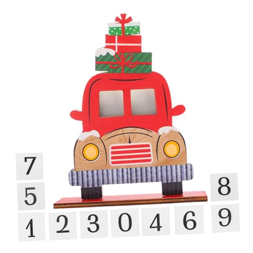 ULTECHNOVO Weihnachtlicher Holz Lkw mit Countdown Blöcken Handgefertigte Santa Claus Dekoration Adventskalender für Weihnachten Festliches Tischornament für Feiertage ULTECHNOVO Weihnachtlicher Holz Lkw mit Countdown Blöcken Handgefertigte Santa Claus Dekoration Adventskalender für Weihnachten Festliches Tischornament für Feiertage von ULTECHNOVO