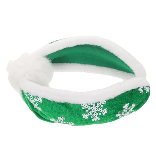 ULTECHNOVO Weihnachtlicher Plüsch-haarreif mit Glitzernden Schneeflockenpailletten Knotenloses Weiches Haaraccessoire für Damen und Teens Warmes Elegantes Winter-headband für Festliche von ULTECHNOVO