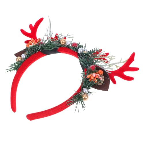 ULTECHNOVO Weihnachtliches Rentier Haarreif mit Leichtem Bequemem Geweih Design Vielseitig Einsetzbar für Erwachsene für Weihnachtsfeiern Familienfeste und Festliche Anlässe von ULTECHNOVO