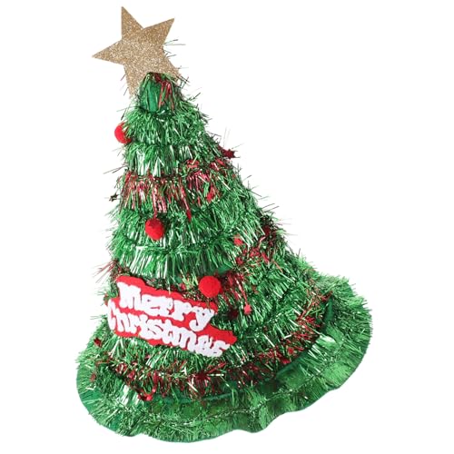 ULTECHNOVO Weihnachtshut Weihnachtsmütze Grün Karneval Kostümaccessoire Unisex Größenverstellbar Festliche Mütze für Erwachsene und ULTECHNOVO Weihnachtshut Weihnachtsmütze Grün Karneval Kostümaccessoire Unisex Größenverstellbar Festliche Mütze für Erwachsene und von ULTECHNOVO