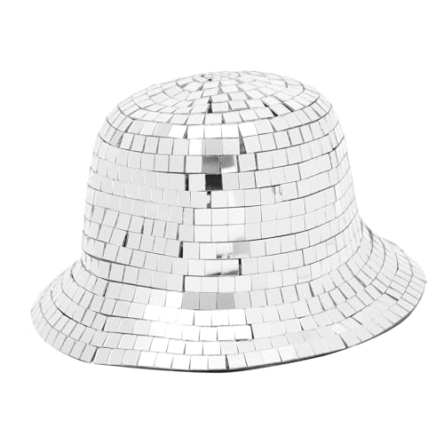 ULTECHNOVO Western Disco Ball Hut mit Breiter Krempe Glänzender Sequin Hut für Festivals Partys und Cosplay für Aufführungen und Freizeitaktivitäten von ULTECHNOVO