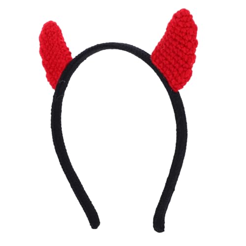 ULTECHNOVO Wollhornhaarband Stirnband Aus Horn Stirnbänder Für Mädchen Kostümstirnband Hörner Stirnband Hörner Kopfbedeckung Haarschmuck Aus Ochsenhorn Cosplay-zubehör Kostümprop Garn von ULTECHNOVO