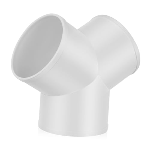 ULTECHNOVO Y- -Auspuffrohr PVC-Rohradapter Rohrverbinder 3-Wege-Rohrverschraubung Y-Verbindung Wasserrohrverschraubung PVC-Rohrverteiler Trockner-Entlüftungsanschluss Y-Kanalverteiler Weiß von ULTECHNOVO