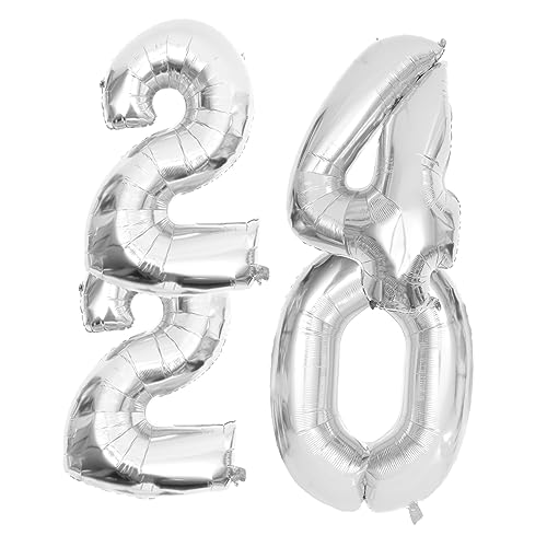 ULTECHNOVO Zahlen Luftballons Silber Folienballons Neujahrsdeko Party Geburtstag Feier Dekoration für Wand Fenster Tür ULTECHNOVO Zahlen Luftballons Silber Folienballons Neujahrsdeko Party Geburtstag Feier Dekoration für Wand Fenster Tür von ULTECHNOVO