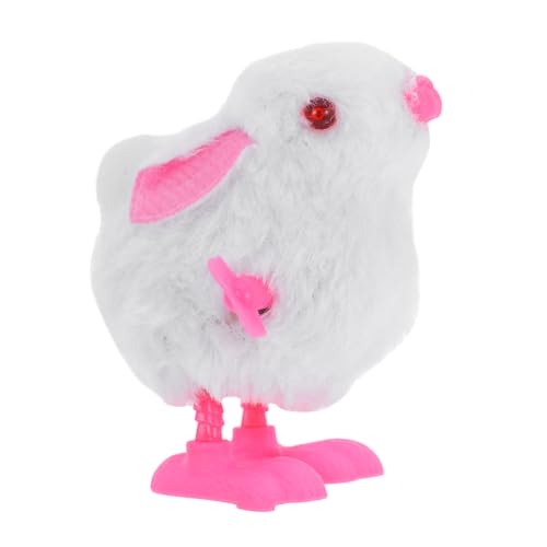 ULTECHNOVO hüpfendes Hasenuhrwerk aufziehen ausgestopft Plüsch Wind Kleinkinder für hase süßes Ostergeschenk Osterkörbchen Kuscheltier Kaninchen Plastik von ULTECHNOVO