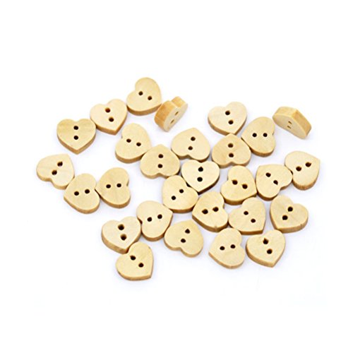 ULTNICE 200 STÜCKE 2 Löcher Holz Herz Knöpfe für DIY Scrapbooking Nähen Handwerk ULTNICE 200 STÜCKE 2 Löcher Holz Herz Knöpfe für DIY Scrapbooking Nähen Handwerk von ULTNICE
