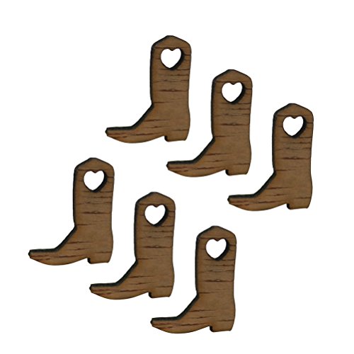 Holz Etiketten Stiefel Form hölzerne Anhänger für Hochzeits Party Dekoration 50pcs von ULTNICE