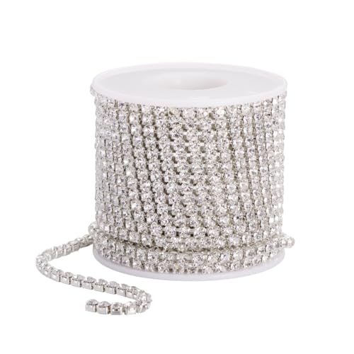 ULTNICE Strass Borte Band für Schmuck Nähen Handwerk DIY Hochzeit Deko (4,0 MM) 10M von ULTNICE