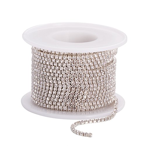 ULTNICE Strass Borte Band für Schmuck Nähen Handwerk DIY Hochzeit Deko 10M (2,0 MM) von ULTNICE