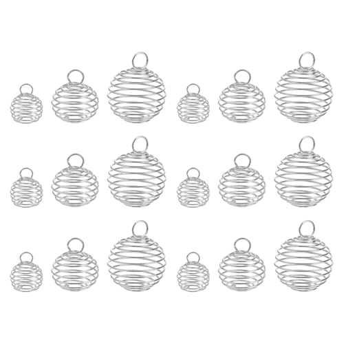 30stücke Spiralperlen Käfig Charms Anhänger Für Diy Schmuckherstellung Silber Bastelzubehör Für Kreative Projekte Zubehör Für Anhänger Und Bead Cage Schmuck 30stücke Spiralperlen Käfig Charms Anhänger Für Diy Schmuckherstellung Silber Bastelzubehör Für Kreative Projekte Zubehör Für Anhänger Und Bead Cage Schmuck von ULTNICE