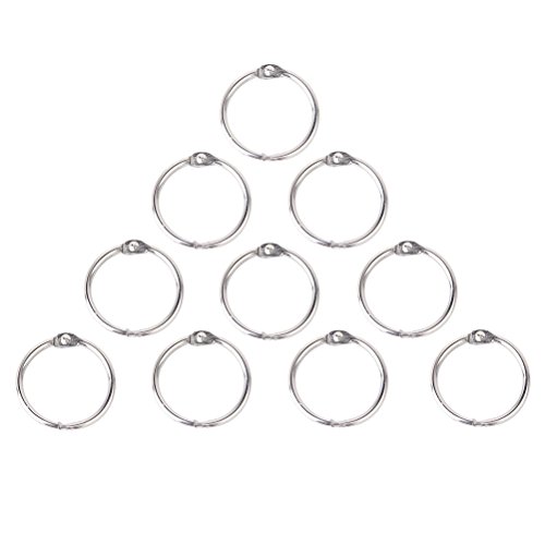 ultnice 10pcs bewegliche Ringe in Silber 65 mm für Alben von Kürzungen (Silber) von ULTNICE