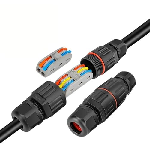 ULVOWZSTZ IP68 wasserdichter Verbindungsdraht, Schnellverbindung, wasserdichter Stecker, 2/3-polig, lötfrei, LED-Lampenverdrahtung, für den Außenbereich, regenfeste Klemme (CDF-200-2 B) von ULVOWZSTZ
