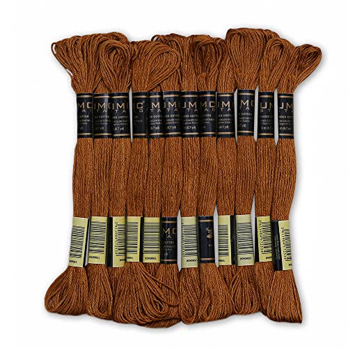 UMC STAG Premium-Stickgarn, 100 % ägyptische Baumwolle, Kreuzstich-Stickgarn, Oeko Tex-zertifizierte Baumwolle, ideal für Kunst und Handwerk, Hellbraun 3100, 12 Stück UMC STAG Premium-Stickgarn, 100 % ägyptische Baumwolle, Kreuzstich-Stickgarn, Oeko Tex-zertifizierte Baumwolle, ideal für Kunst und Handwerk, Hellbraun 3100, 12 Stück von UMC STAG