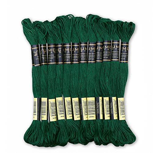 UMC STAG Premium-Stickgarn, 100 % ägyptische Baumwolle, Kreuzstich-Stickgarn, Oeko Tex-zertifizierte Baumwolle, ideal für Kunst und Handwerk, Smaragdgrün 923, 12 Stück UMC STAG Premium-Stickgarn, 100 % ägyptische Baumwolle, Kreuzstich-Stickgarn, Oeko Tex-zertifizierte Baumwolle, ideal für Kunst und Handwerk, Smaragdgrün 923, 12 Stück von UMC STAG