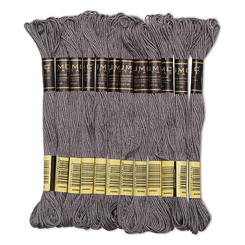 UMC STAG Premium-Stickgarn, 100 % ägyptische Baumwolle, Kreuzstich-Stickgarn, Oeko Tex-zertifizierte Baumwolle, ideal für Kunst und Handwerk, Zinngrau 400, 12 Stück UMC STAG Premium-Stickgarn, 100 % ägyptische Baumwolle, Kreuzstich-Stickgarn, Oeko Tex-zertifizierte Baumwolle, ideal für Kunst und Handwerk, Zinngrau 400, 12 Stück von UMC STAG