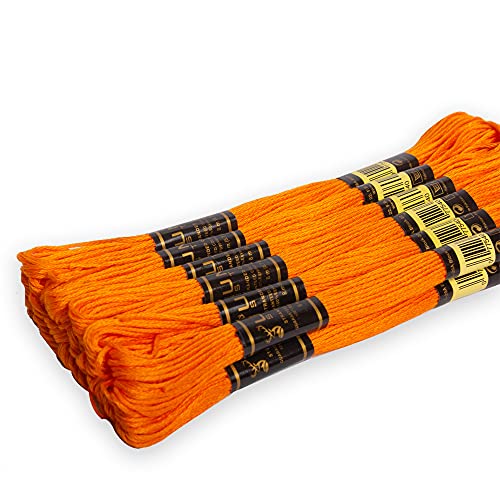 UMC STAG - Stickgarn aus 100% ägyptischer Baumwolle, Kreuzstichgarn aus Baumwolle mit Oeko-Tex-Zertifizierung, ideal für Kunst und Handwerk (orange 740/316) von UMC STAG