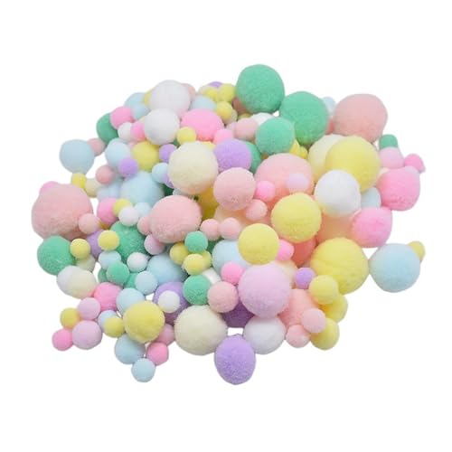 Bunte Pompons zum Basteln, Bastelset Kinder für Kinder DIY 1–3 cm Flauschige Mini Pompons in Verschiedenen Farben und Größen für Kreatives Bastelset, Dekoration und Kunsthandwerk 260 Stück von UMLIPOT