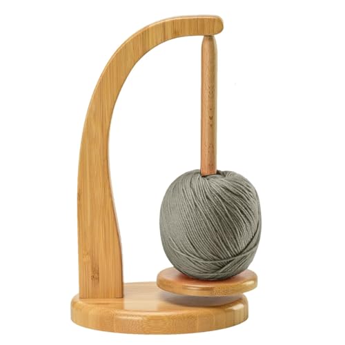 Wollabwickler, Wollhaspel Rotierender Magnetischer Wollknäuelhalter,Yarn Winder Garnrollenhalter wollabwickler Holz Wollhalter Wolle aufwickler für Häkel- und Strickzubehör-Geschenke (Lackfarbe) von UMLIPOT