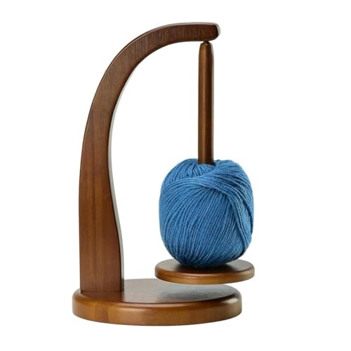 Wollabwickler, Wollhaspel Rotierender Magnetischer Wollknäuelhalter,Yarn Winder Garnrollenhalter wollabwickler Holz Wollhalter Wolle aufwickler für Häkel- und Strickzubehör-Geschenke (Retro-Farbe) von UMLIPOT
