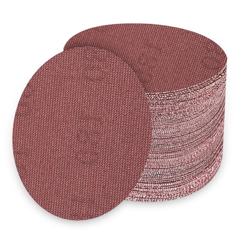 UMXIUO 30 Stück Schleifgitte 150mm Klett, Schleifpapier Retikulierte 180 Körnung für Bandschleifer, Für Schleifarbeiten an Wänden, Decken, Karosserie sowie Holz, Metall und Lack von UMXIUO