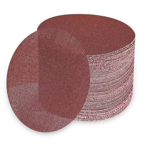 UMXIUO 30 Stück Schleifgitte 150mm Klett, Schleifpapier Retikulierte 80 Körnung für Bandschleifer, Für Schleifarbeiten an Wänden, Decken, Karosserie sowie Holz, Metall und Lack von UMXIUO
