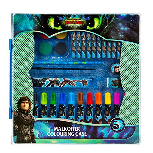 Undercover DRRA4292 - Malkoffer mit Wachsmalkreiden, Fasermalern, Wasserfarben, Radierer, Spitzer, Lineal und Bleistift, Dreamworks Dragons mit Ohnezahn und Hicks Undercover DRRA4292 - Malkoffer mit Wachsmalkreiden, Fasermalern, Wasserfarben, Radierer, Spitzer, Lineal und Bleistift, Dreamworks Dragons mit Ohnezahn und Hicks von UNDERCOVER