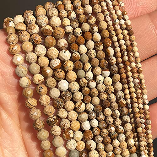 Gesicht des natürlichen turmalin runde steinperlen lose spacer perle für schmuck herstellung diy zubehör armband-Bild Jasper._2mm (ca. 170 stücke) von UNDERZY