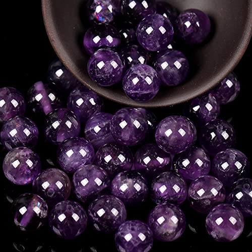 Türkis und Türkis Naturstein Rundrunde Tiger Eye Lose Perlen Für Herstellung Schmuck DIY-Amethyst_6mm 50pcs. von UNDERZY