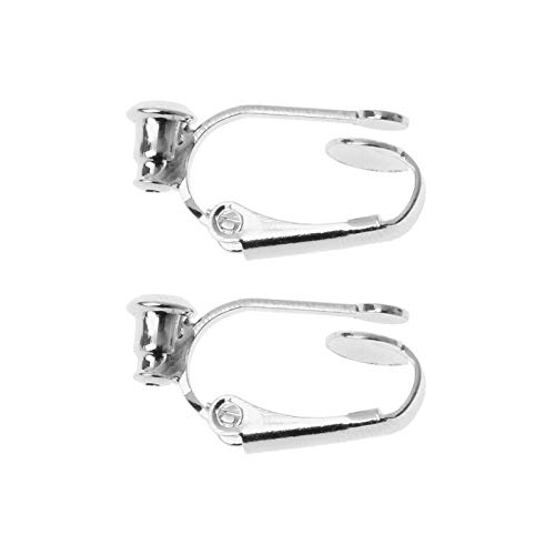 2 Stück Granmp Clip Ohrring Erkenntnisse für Schmuckherstellung Clip On Ohrringe zum Basteln für baumeln leicht zu öffnen Schließen Ohrringe für Frauen Creolen Set von UNFAIRZQ
