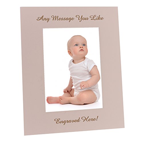 personalisierbar 6 x 4 Baby Pink Hochformat Holz Foto/Bilderrahmen Laser Gravur – Hochzeit Geburtstage etc. von UNGROL