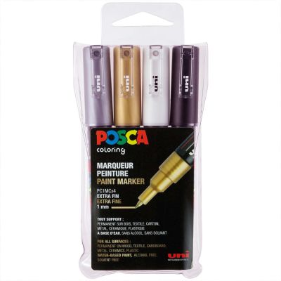 POSCA-Marker PC-1MC 0,7-1mm 4 Stück von UNI