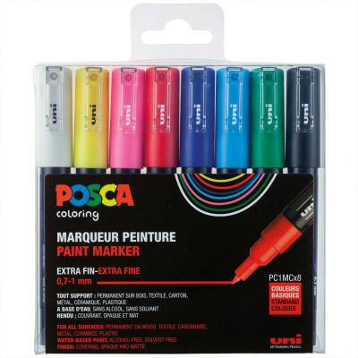 POSCA-Marker PC-1MC 0,7-1mm 8 Stück von UNI