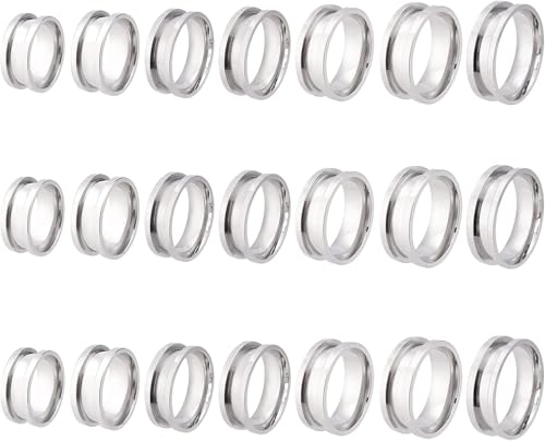 201 Edelstahl Gerillt Finger Ring Einstellungen Ring Core Blank für Inlay Schmuck Machen Edelstahl Farbe Innendurchmesser 16mm 201 Edelstahl Gerillt Finger Ring Einstellungen Ring Core Blank für Inlay Schmuck Machen Edelstahl Farbe Innendurchmesser 16mm von UNICRAFTALE