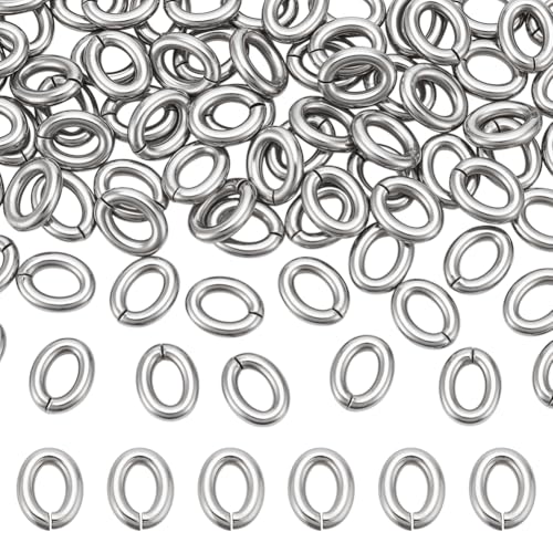 UNICRAFTABLE Offene Binderinge aus 304 Edelstahl, oval, starker Kreis unten, Durchmesser 11,5 mm, Anschlüsse für Schmuckherstellung, Schmuckzubehör, 13 Gauge, ca. 100 Stück UNICRAFTABLE Offene Binderinge aus 304 Edelstahl, oval, starker Kreis unten, Durchmesser 11,5 mm, Anschlüsse für Schmuckherstellung, Schmuckzubehör, 13 Gauge, ca. 100 Stück von UNICRAFTALE